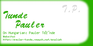 tunde pauler business card